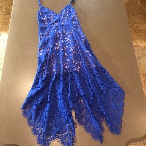 Lulu’s Royal Blue Lace Midi Dress